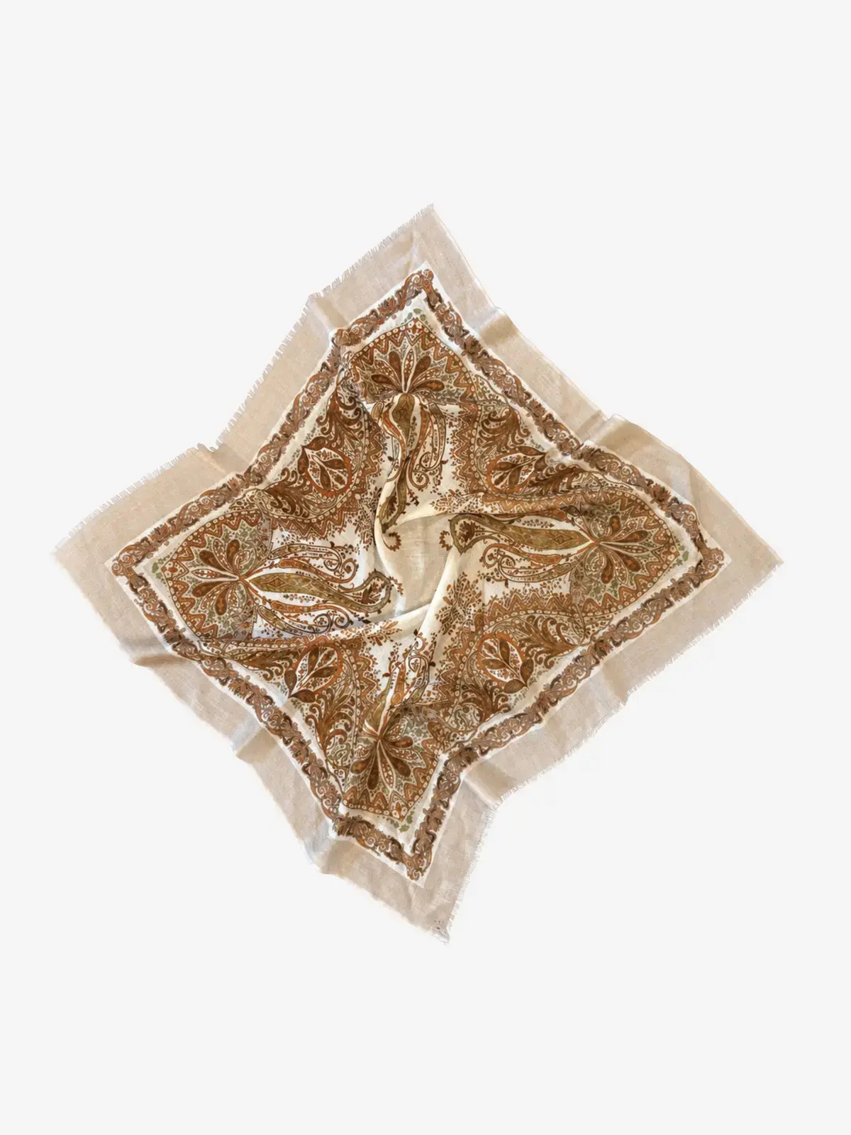 Cashmere Scarf with Floral Paisley