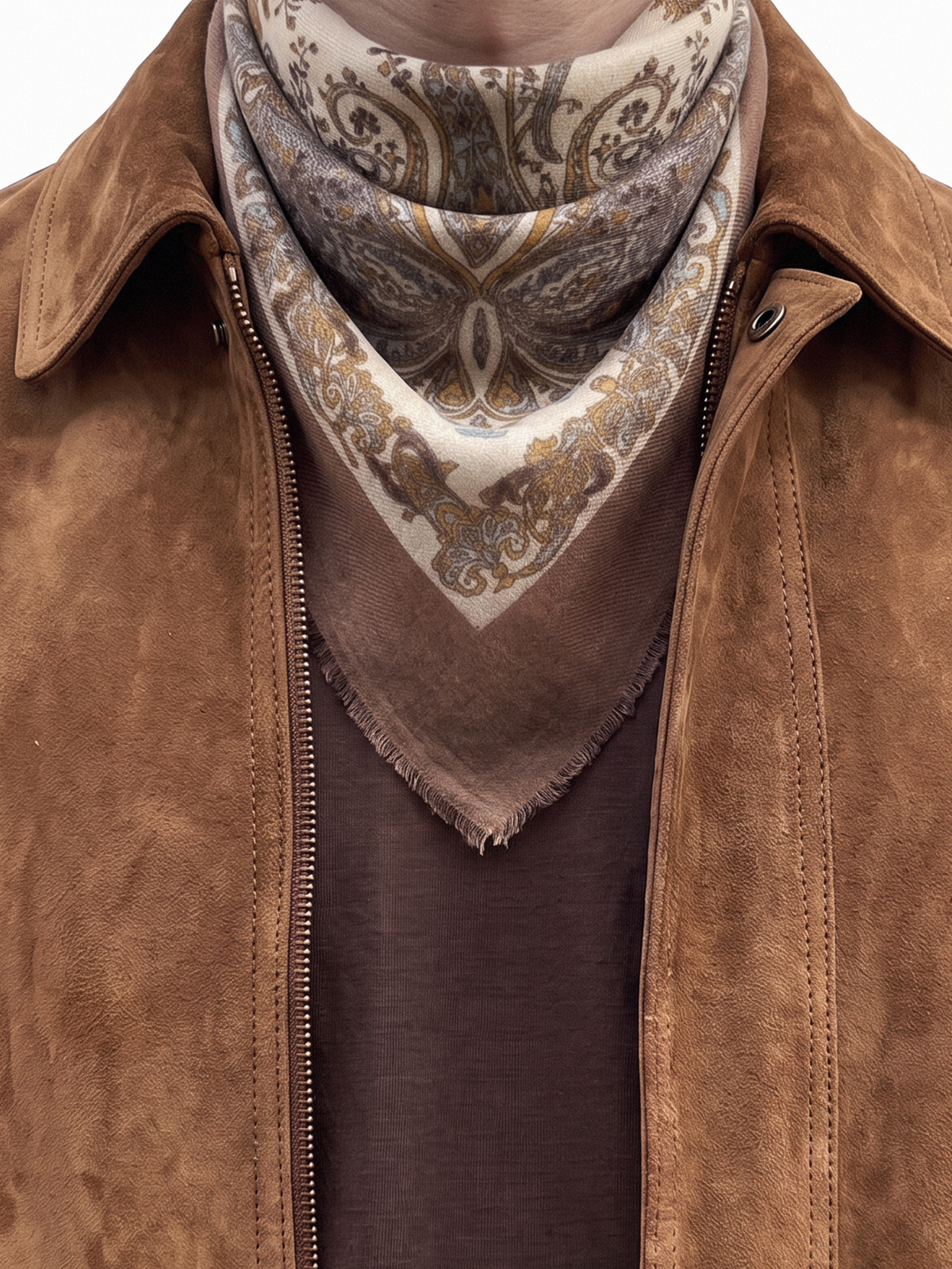 Cashmere Scarf with Floral Paisley
