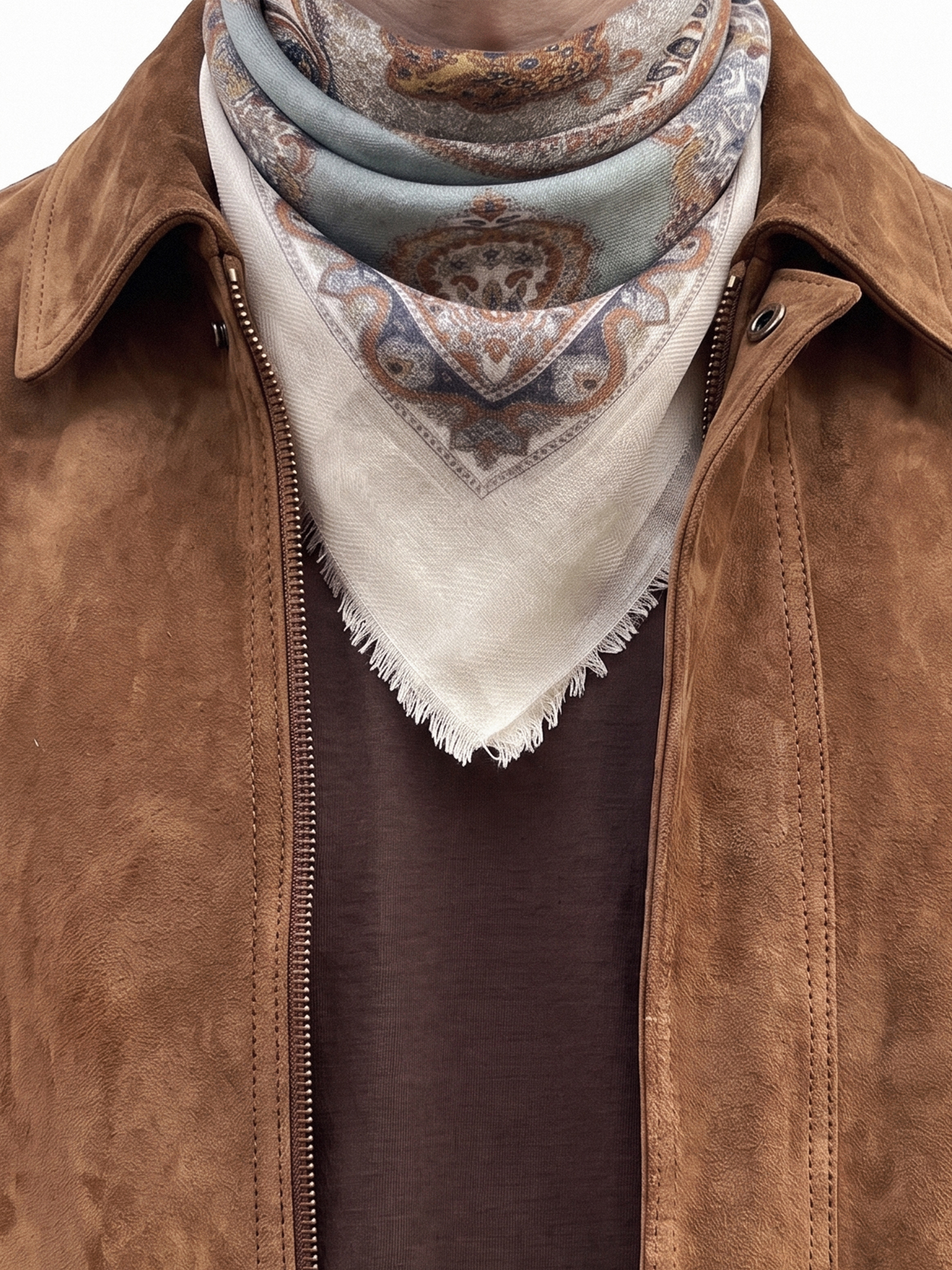 Cashmere Scarf with Floral Paisley