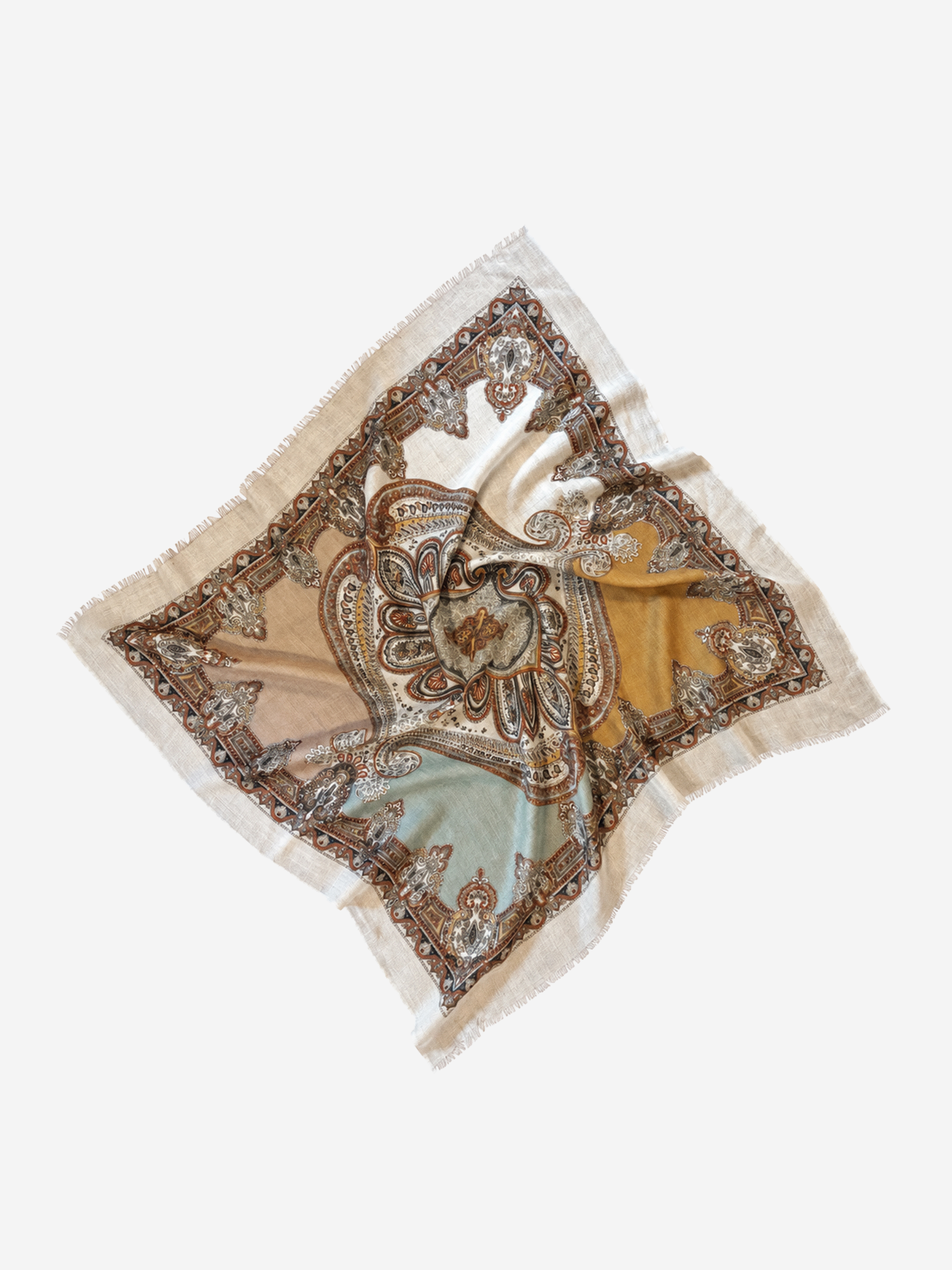 Cashmere Scarf with Floral Paisley