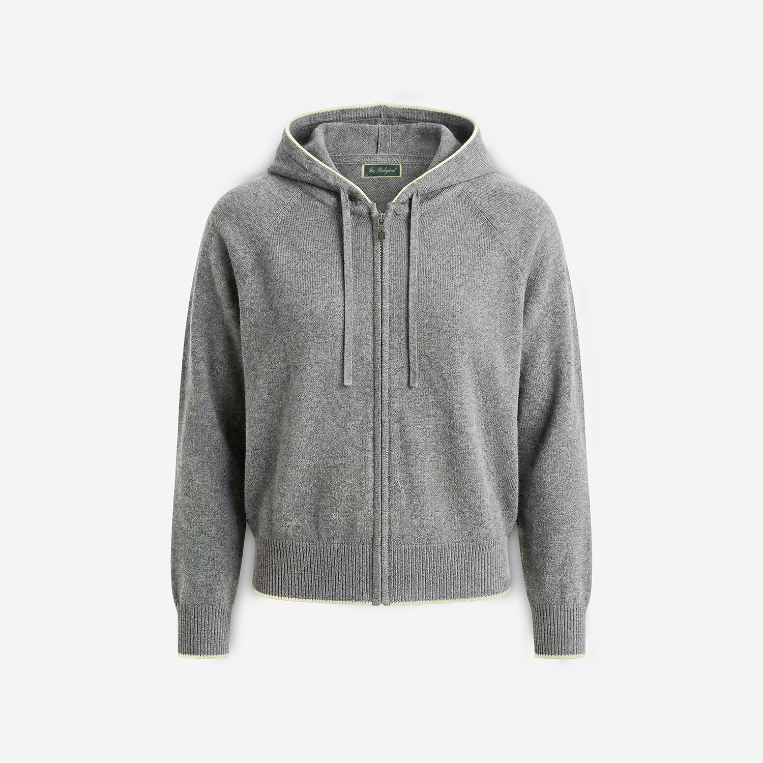 Cashmere Knit Zip-Hoodie