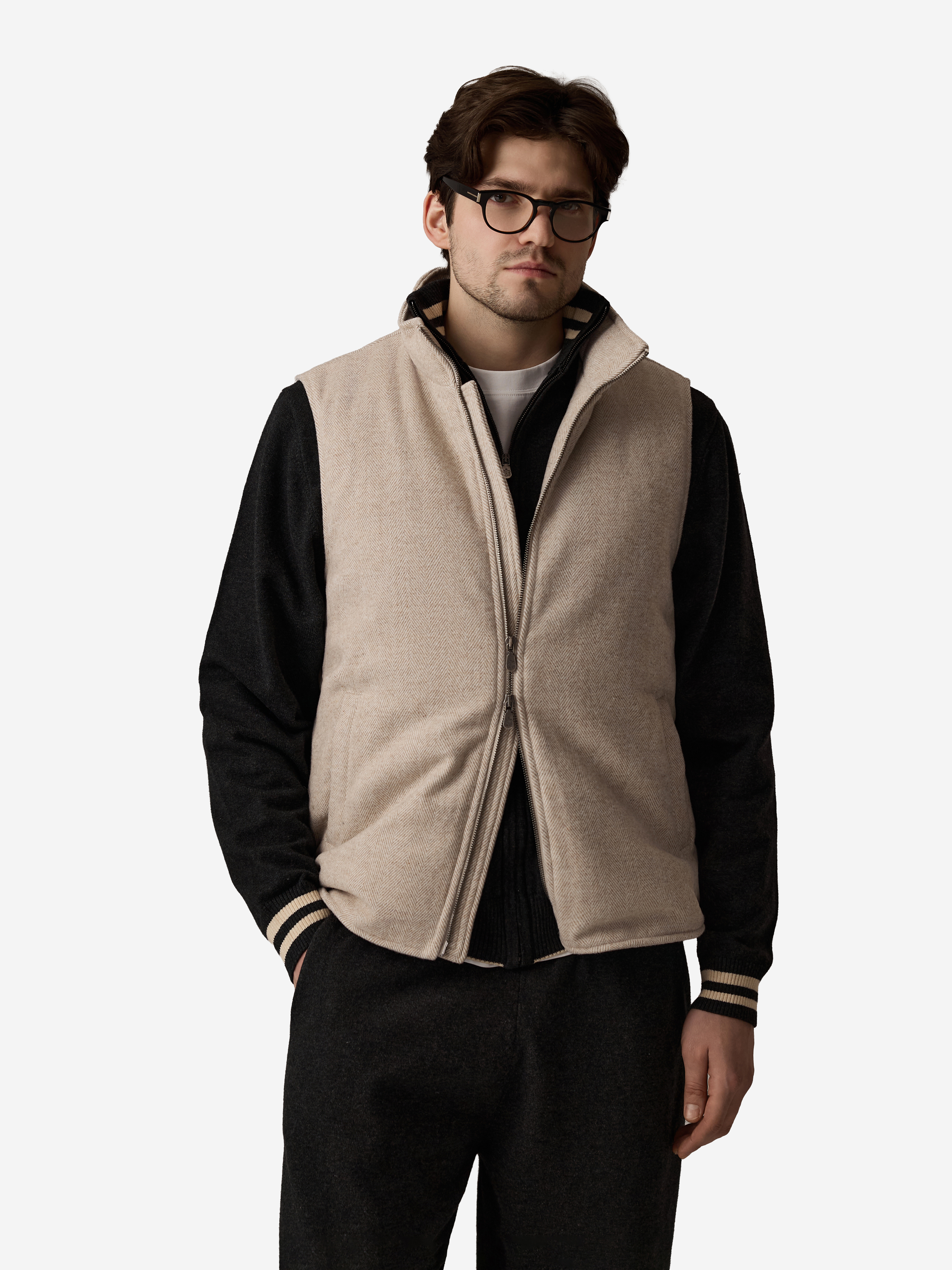Жилет шерстяной Herringbone