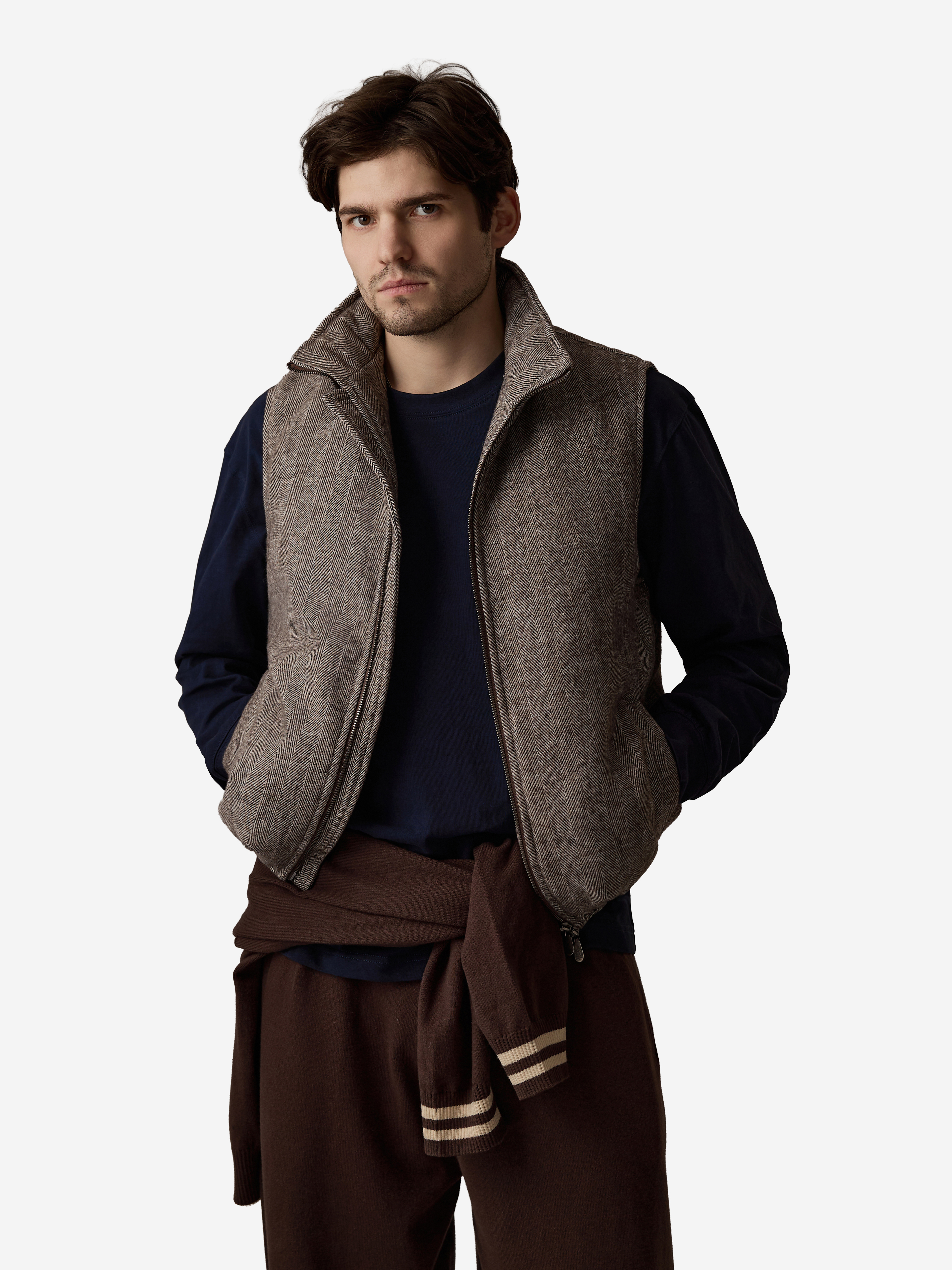 Жилет шерстяной Herringbone
